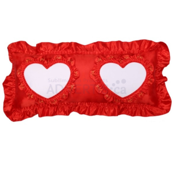 Sublimation Two Hearts Pillowcase, 108x52 cm (42.5"x20.5")