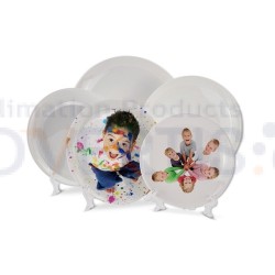 6" Sublimation White Round Ceramic 3D Plate, 15.2 cm. 6" Sublimation White Round Ceramic 3D Plate, 15.2 cm.