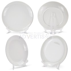 8" Sublimation White Round Ceramic 3D Plate, 20.3 cm. 8" Sublimation White Round Ceramic 3D Plate, 20.3 cm.