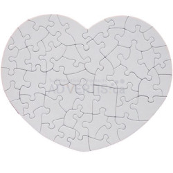 Sublimation Heart Shaped Jigsaw Puzzle, 20x24cm, 52 Pcs (7.9"x9.5") - 5 in pack