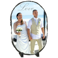 Sublimation Oval Photo Slate Rock Stone, 27x36 cm (10.63"x14.17")